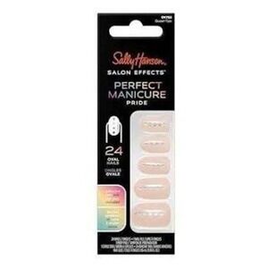 Sally Hansen Perfect Manicure Clear‎ Sequin Press On Nails Pride Queer-Tips